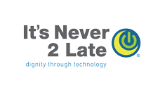 It's Never 2 Late Letter Logo
